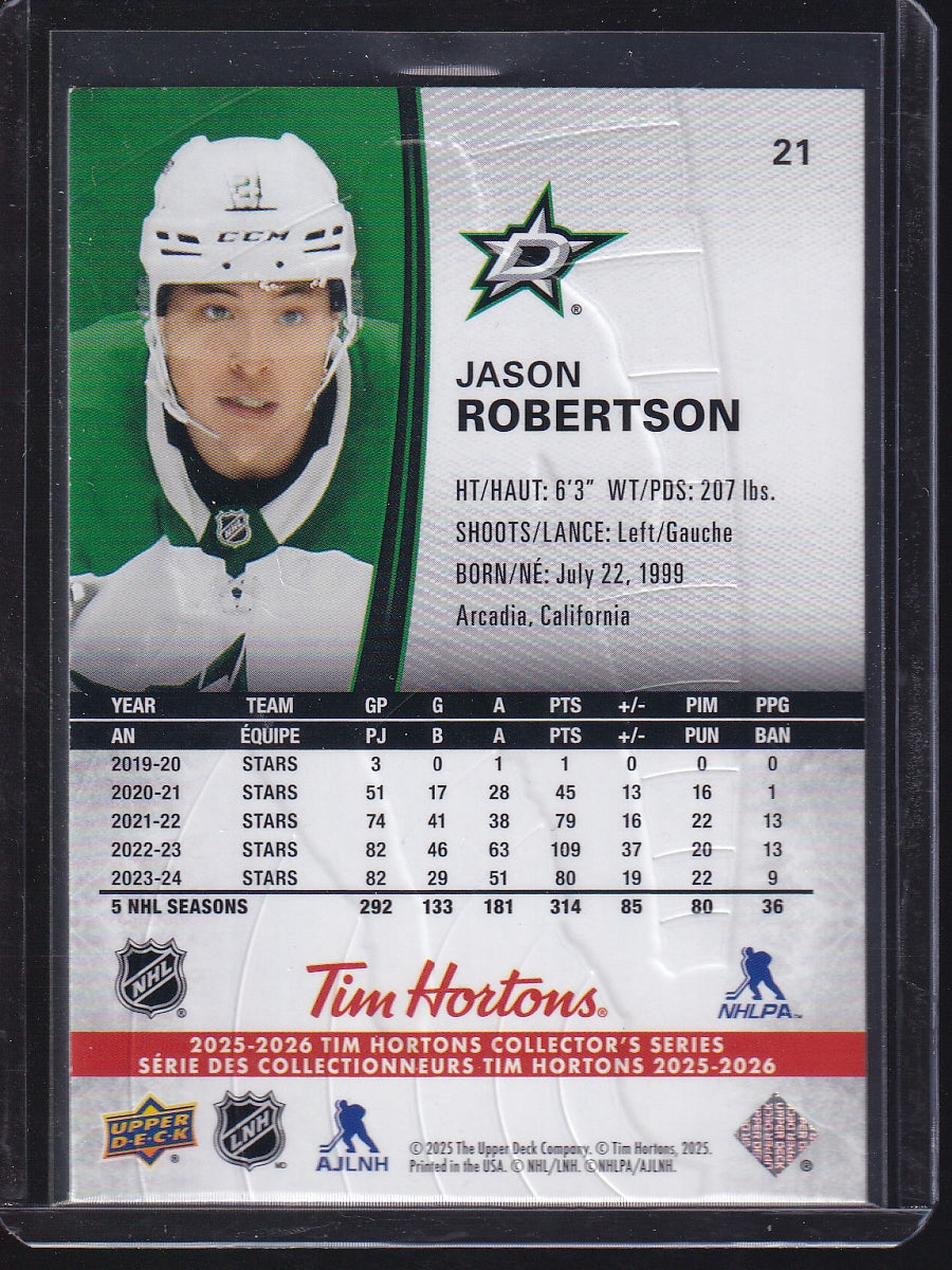 2025-26 Upper Deck Tim Hortons #21 Jason Robertson