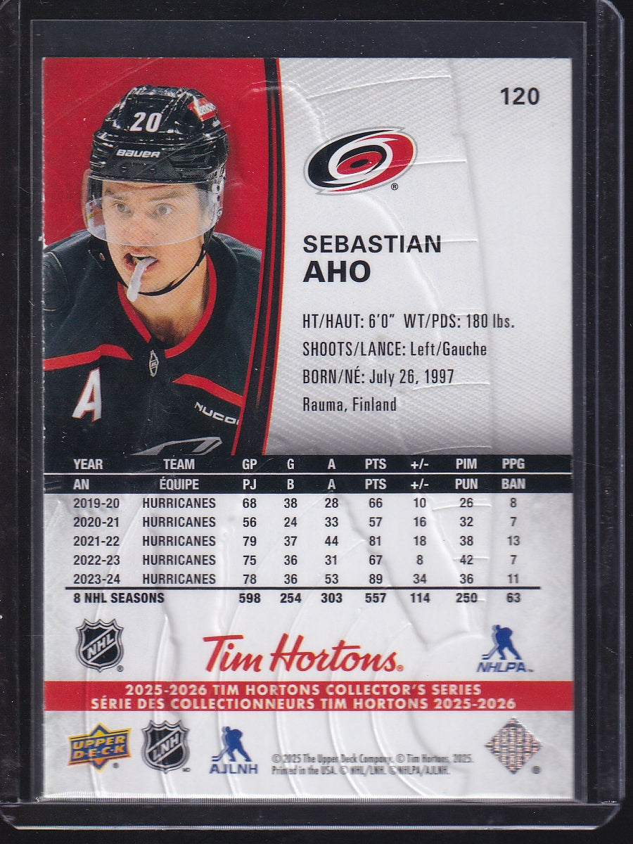 2025-26 Upper Deck Tim Hortons #120 Sebastian Aho
