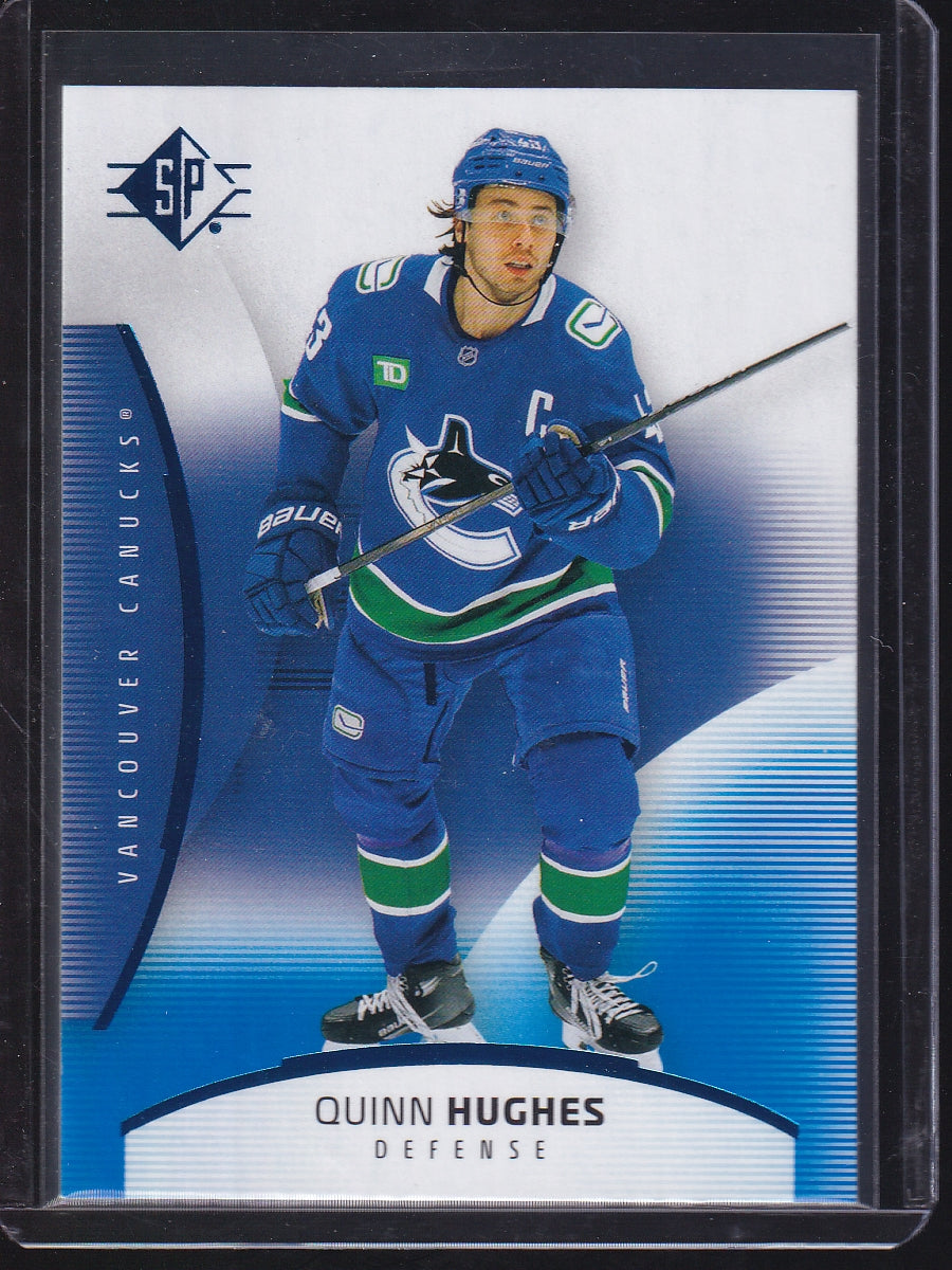 2025-26 SP #92 Quinn Hughes Blue