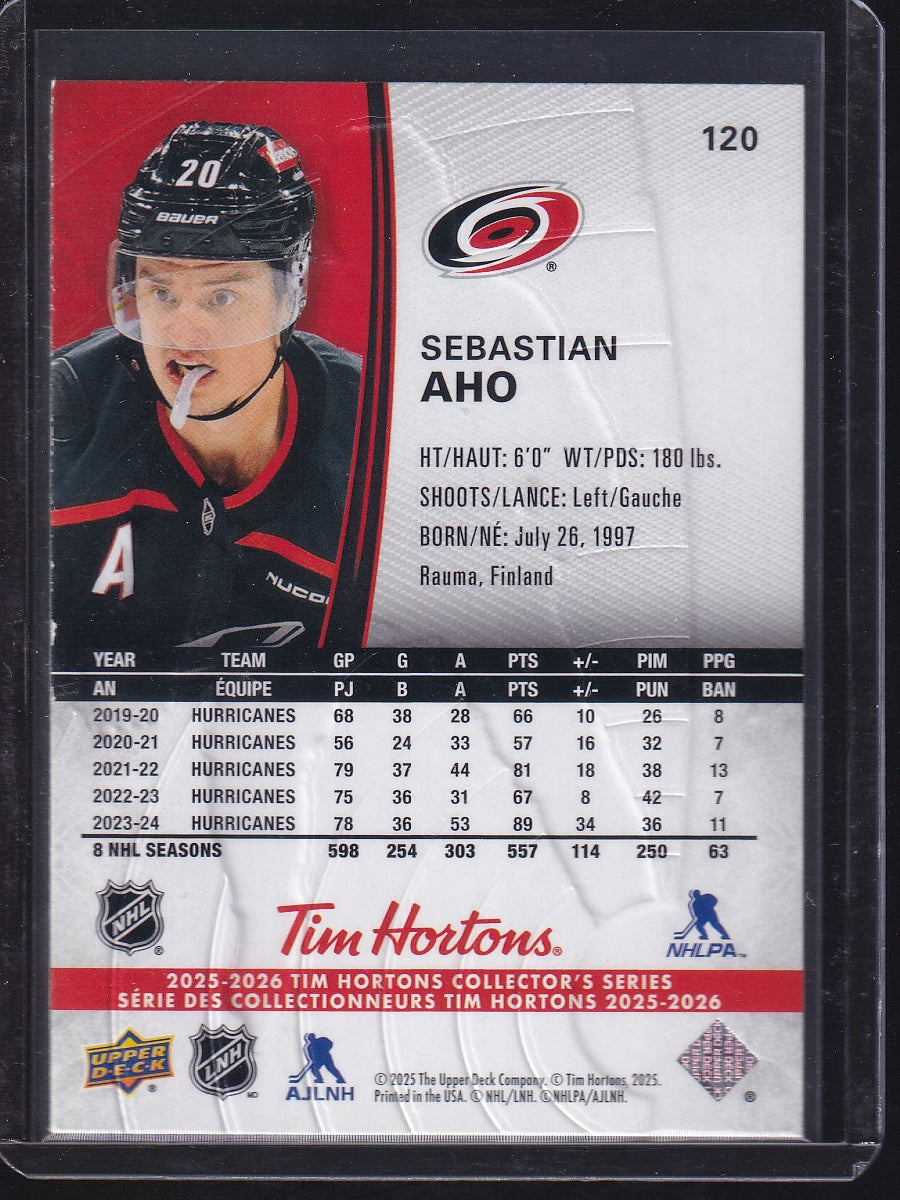 2025-26 Upper Deck Tim Hortons #120 Sebastian Aho