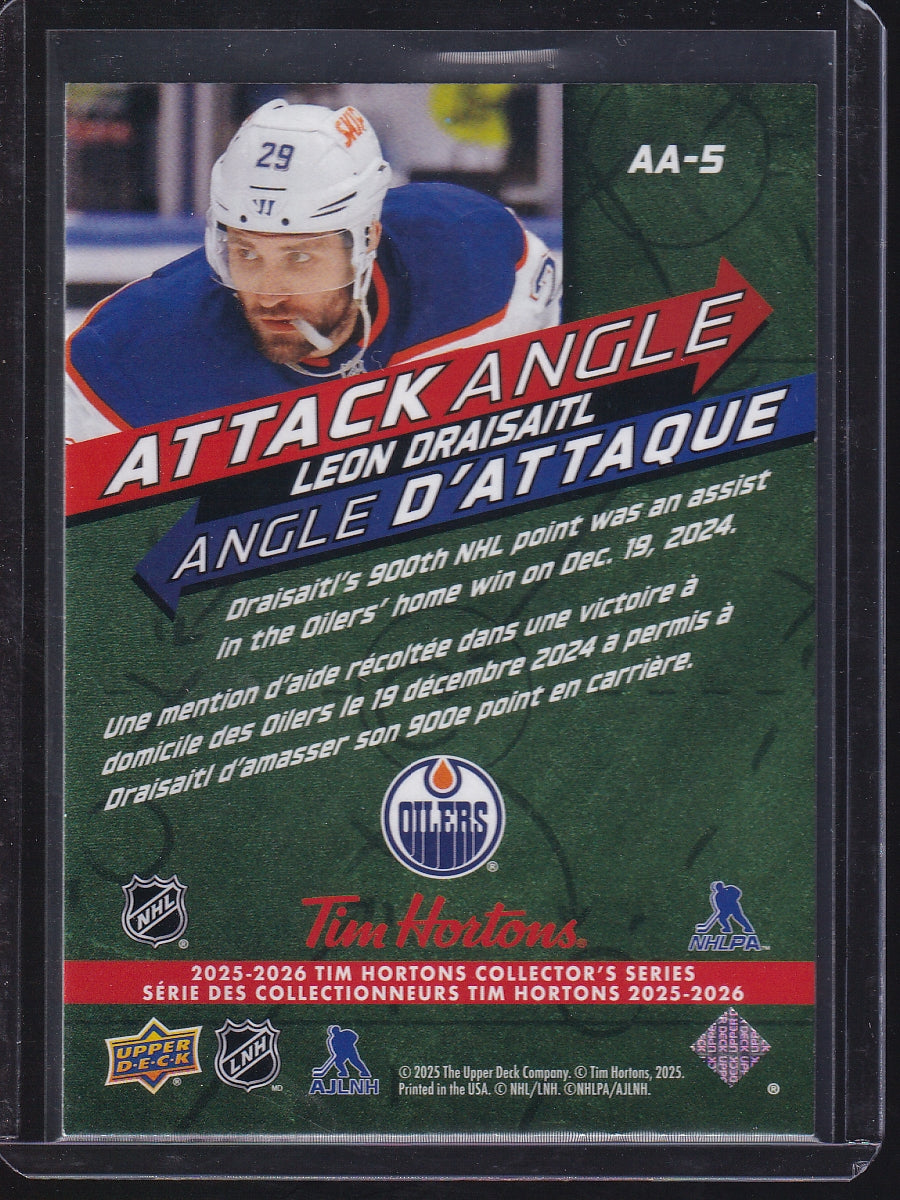 2025-26 Upper Deck Tim Hortons #AA-5 Leon Draisaitl Attack Angle