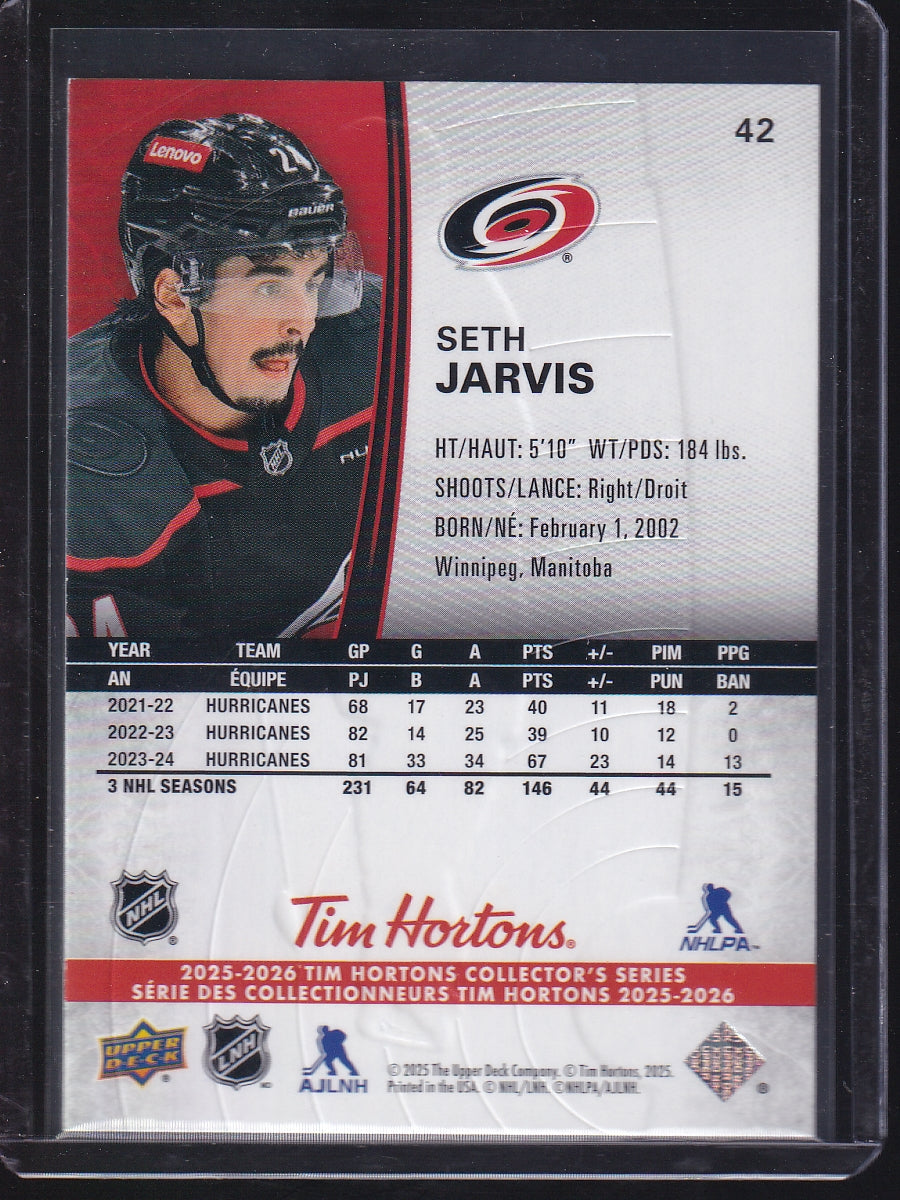 2025-26 Upper Deck Tim Hortons #42 Seth Jarvis