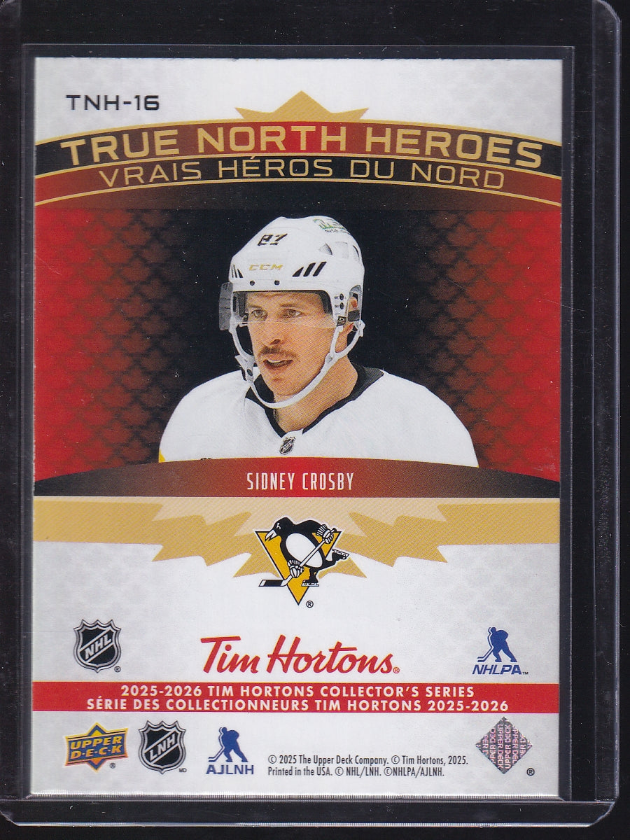 2025-26 Upper Deck Tim Hortons #TNH-16 Sidney Crosby True North Heroes