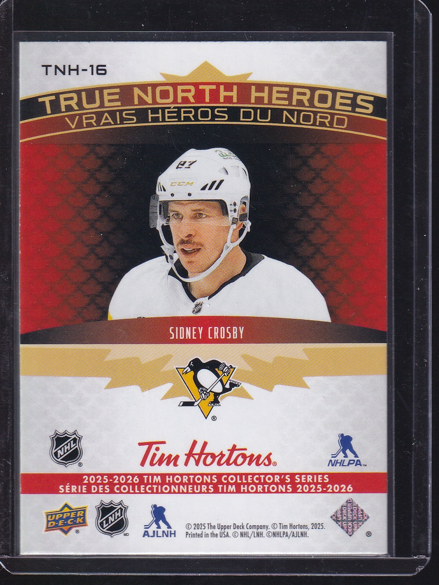 2025-26 Upper Deck Tim Hortons #TNH-16 Sidney Crosby True North Heroes