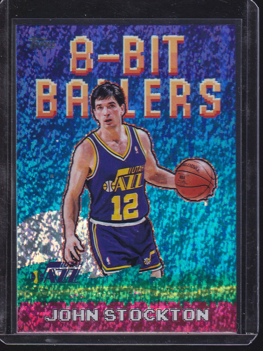 2025-26 Topps #8B-24 John Stockton 8-Bit Ballers Holo Foil