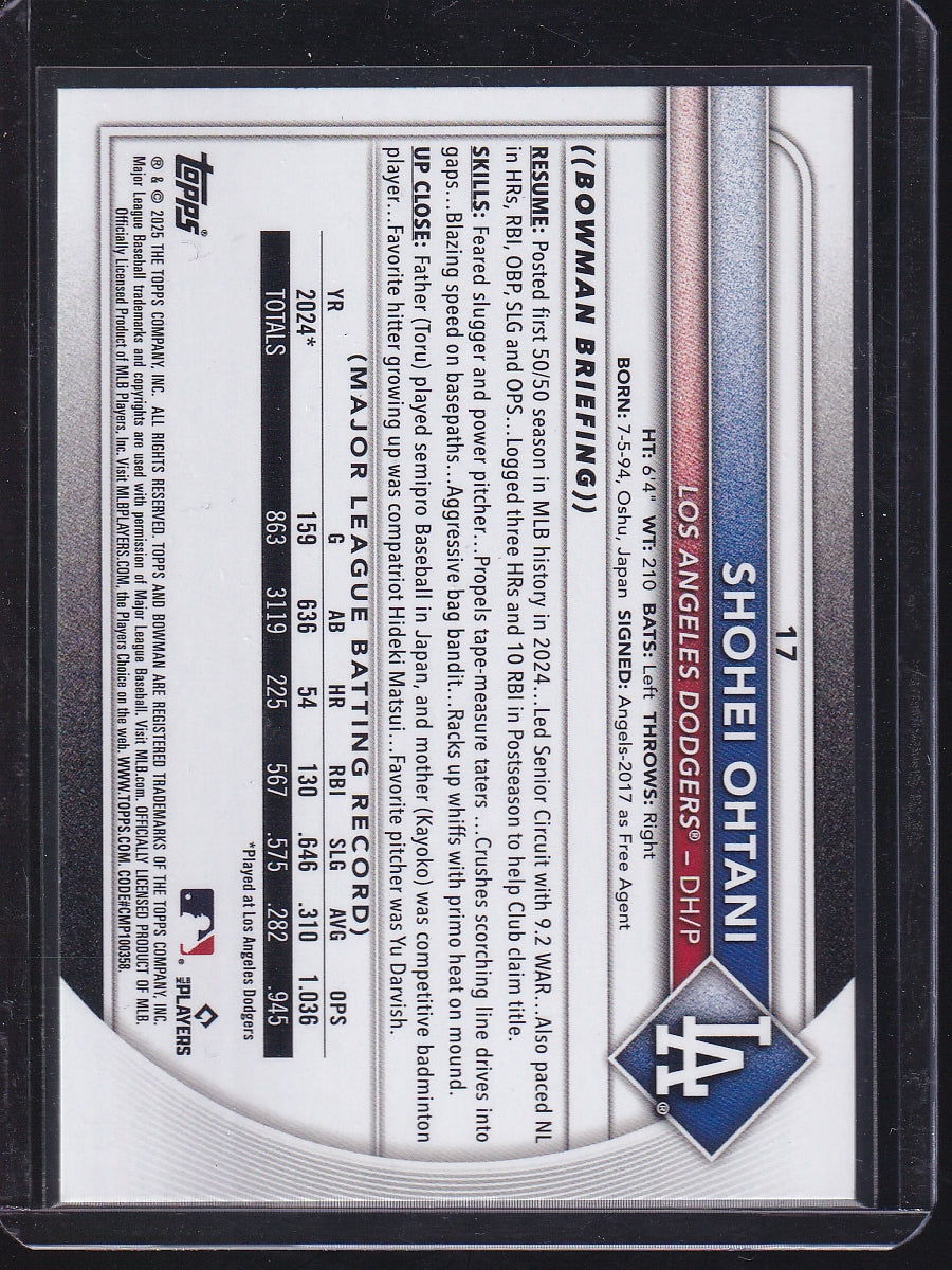 2025 Bowman #17 Shohei Ohtani