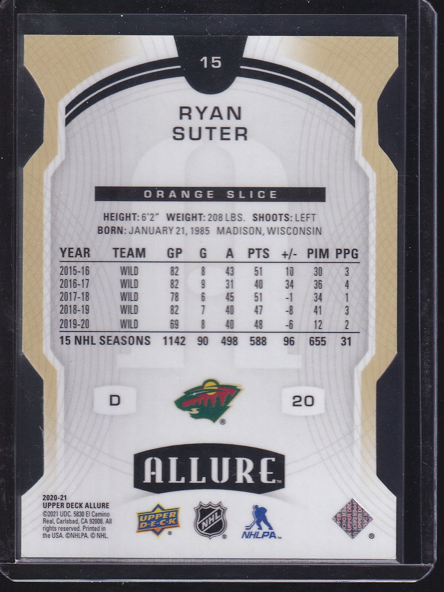 2020-21 Upper Deck Allure #15 Ryan Suter Orange Slice