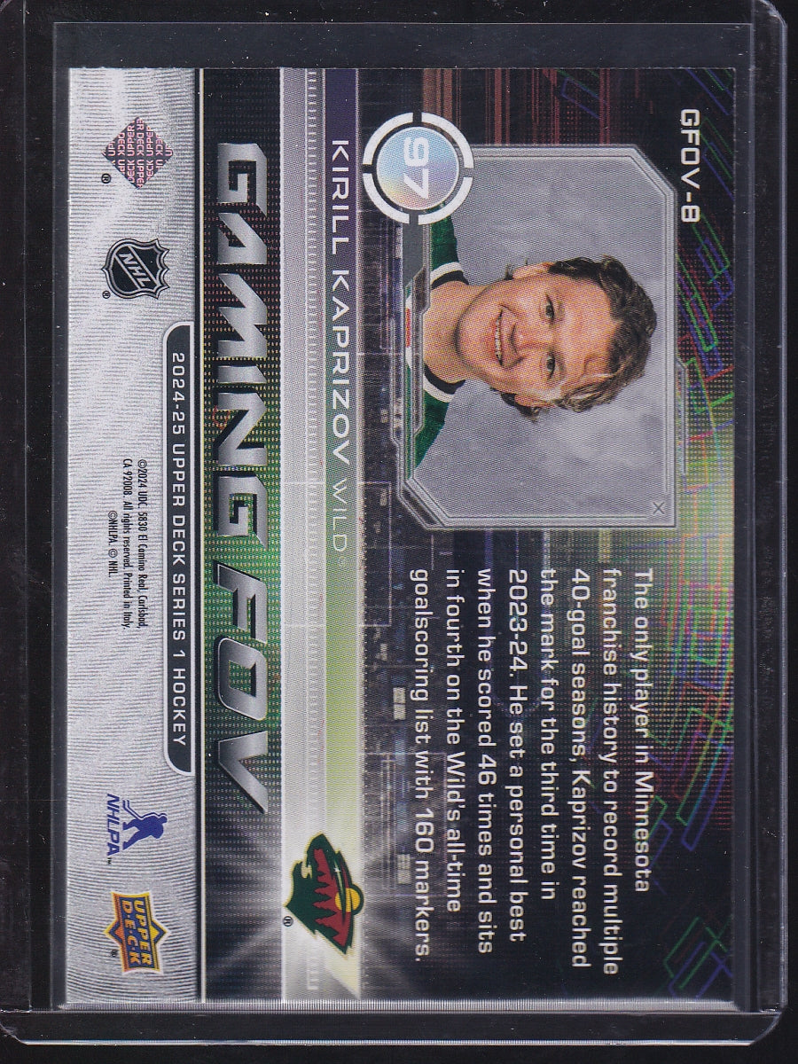 2024-25 Upper Deck #GFOV-8 Kirill Kaprizov Gaming FOV