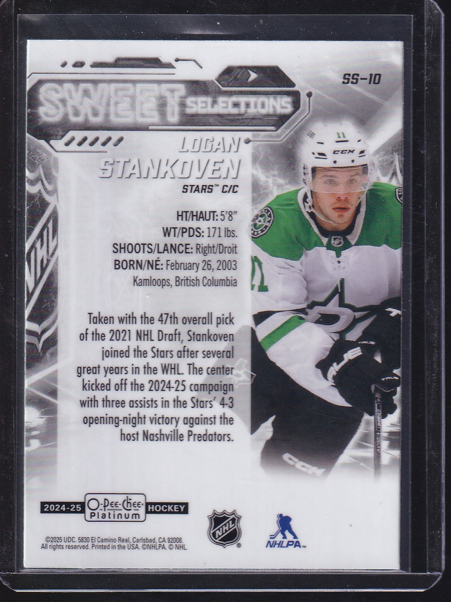 2024-25 O-Pee-Chee Platinum #SS-10 Logan Stankoven Sweet Selections