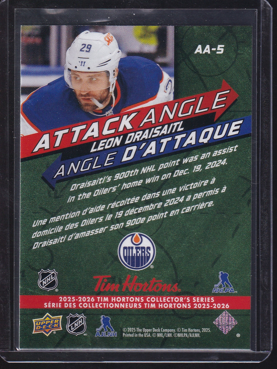 2025-26 Upper Deck Tim Hortons #AA-5 Leon Draisaitl Attack Angle