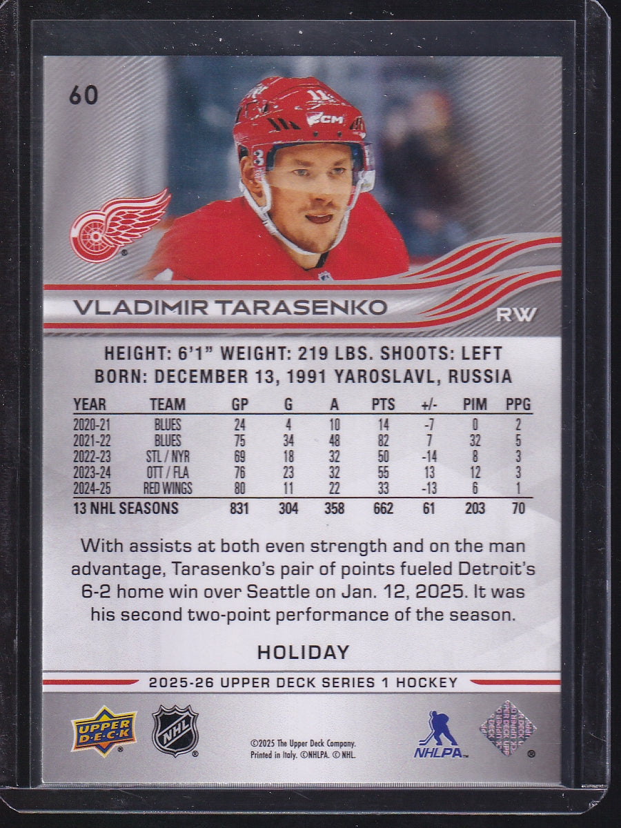 2025-26 Upper Deck #60 Vladimir Tarasenko Holiday