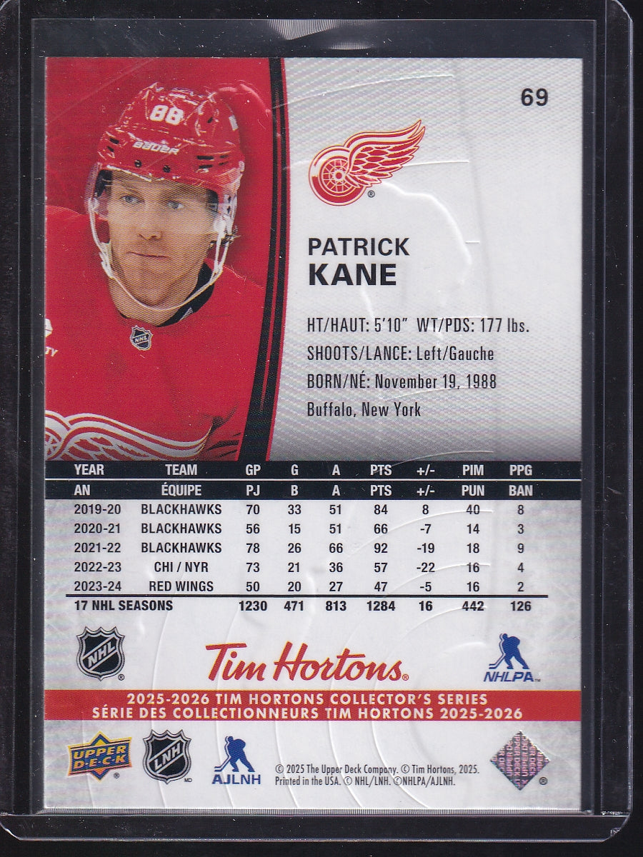 2025-26 Upper Deck Tim Hortons #69 Patrick Kane