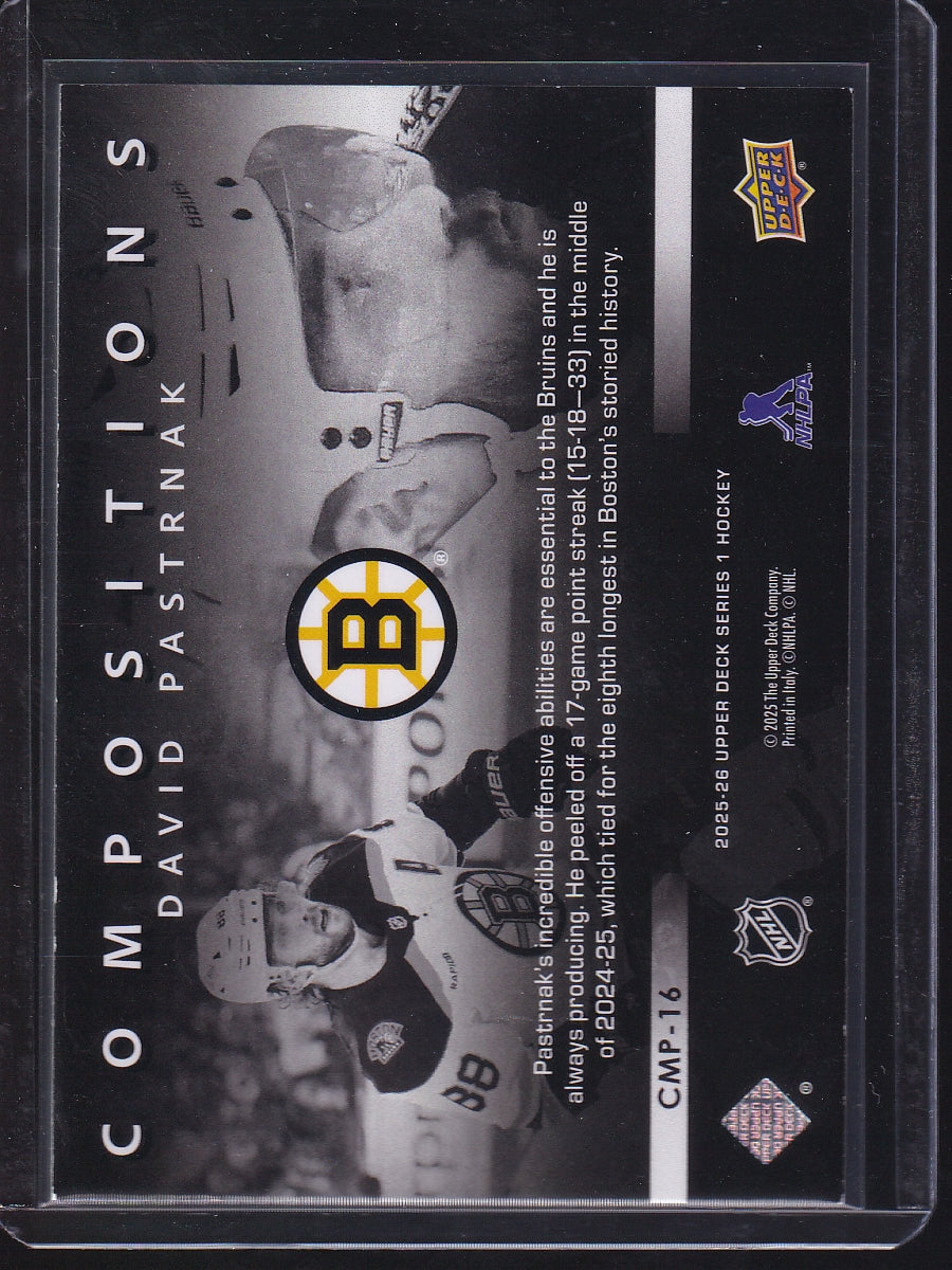 2025-26 Upper Deck #CMP-16 David Pastrnak Compositions Speckle