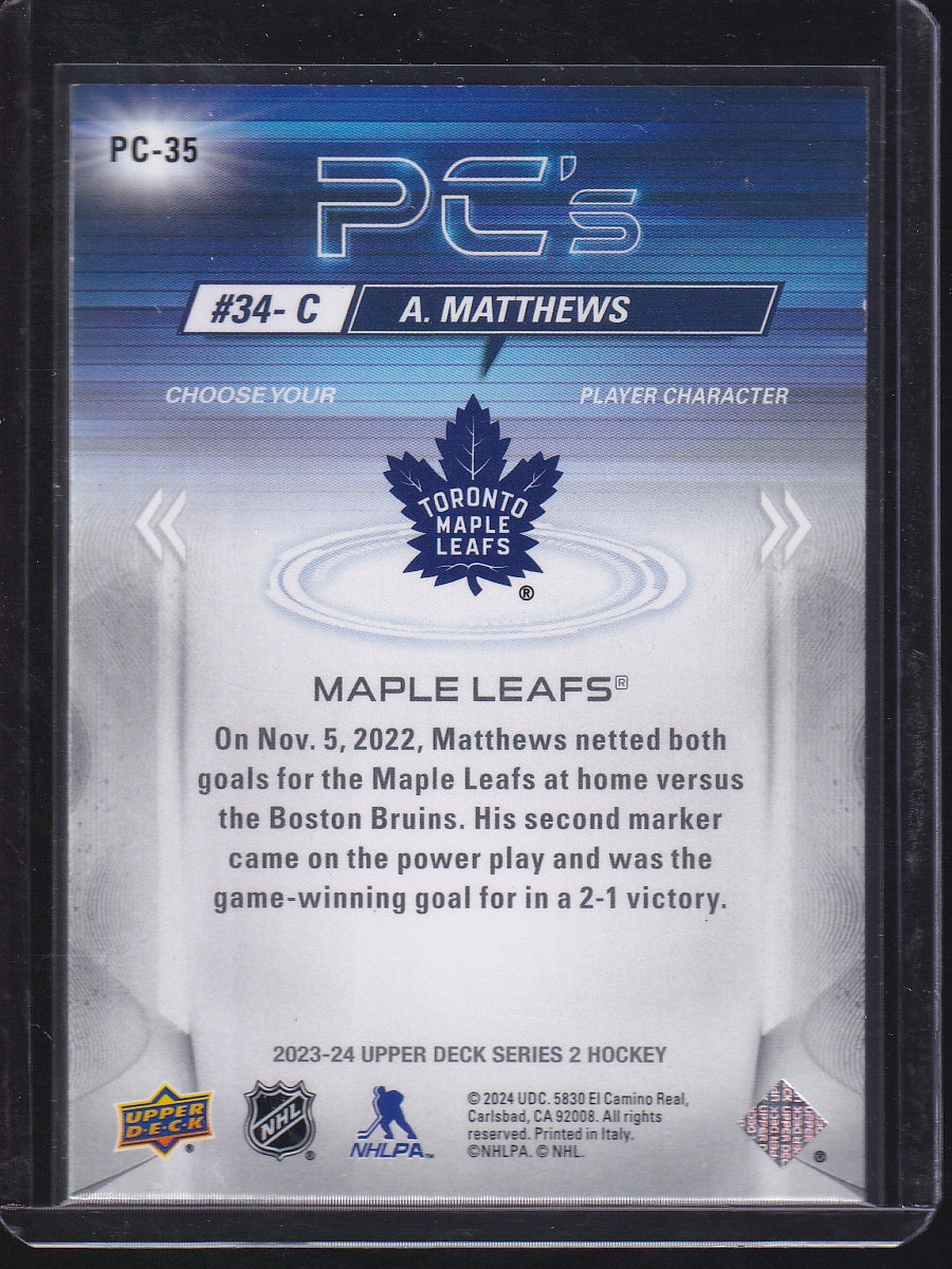 2023-24 Upper Deck #PC-35 Auston Matthews PC's