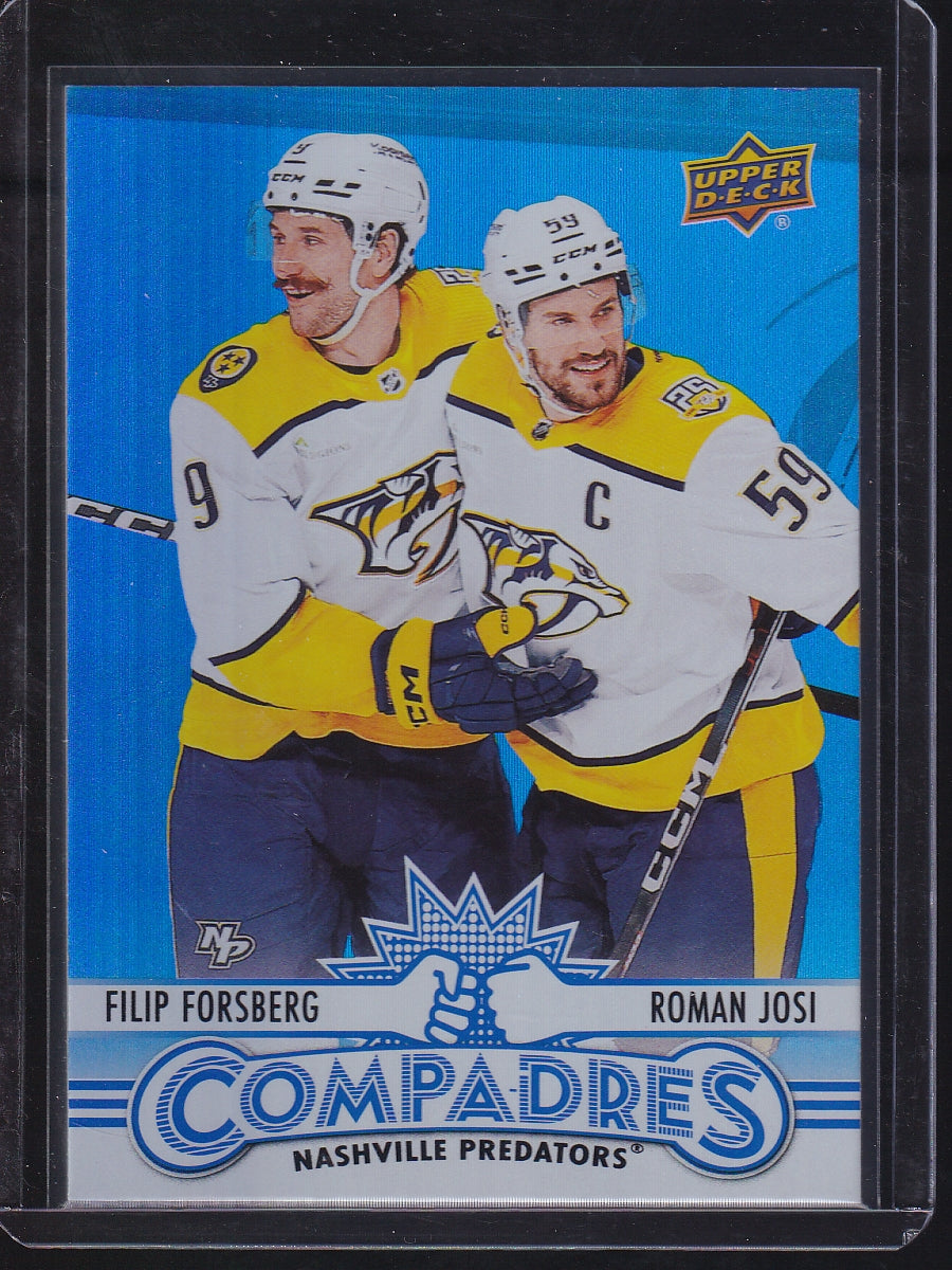 2025-26 Upper Deck #CM-4 Filip Forsberg / Roman Josi Compadres Speckle