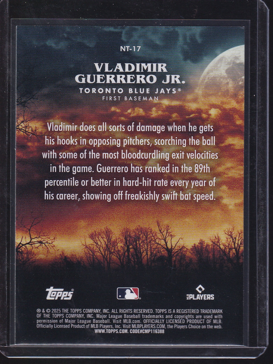 2025 Topps Update #NT-17 Vladimir Guerrero Jr. Night Terrors