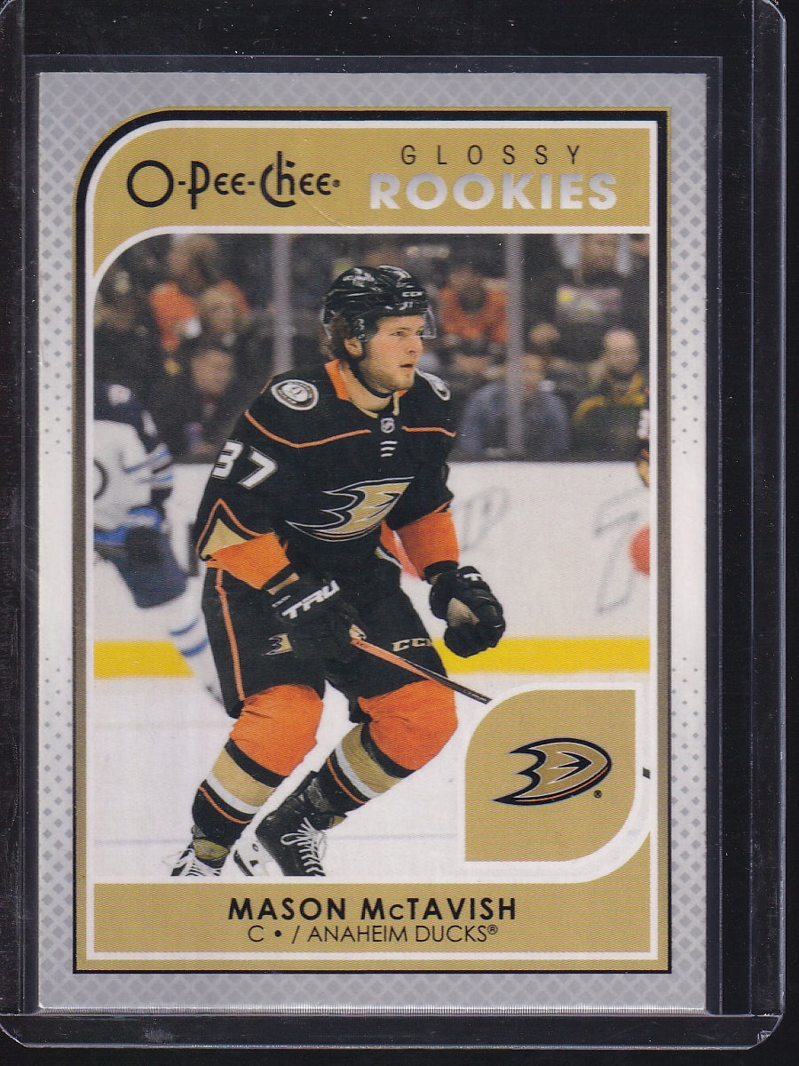 2021-22 Upper Deck #R-12 Mason McTavish O-Pee-Chee Glossy Rookies Bronze