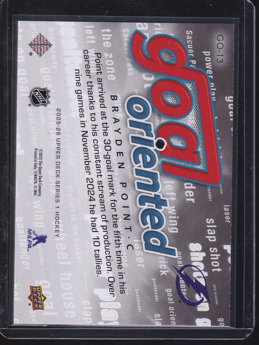 2025-26 Upper Deck #GO-13 Brayden Point Goal Oriented