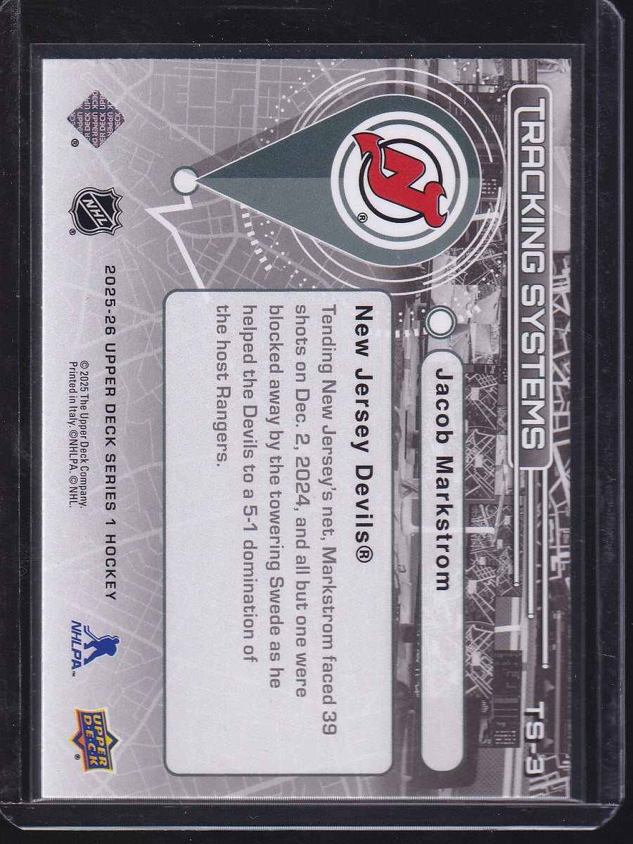 2025-26 Upper Deck #TS-3 Jacob Markstrom Tracking Systems