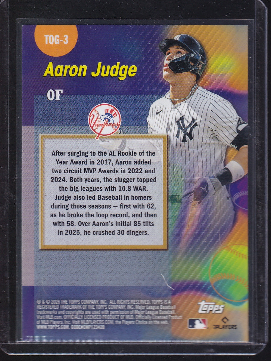 2026 Topps #TOG-3 Aaron Judge Titans of the Game