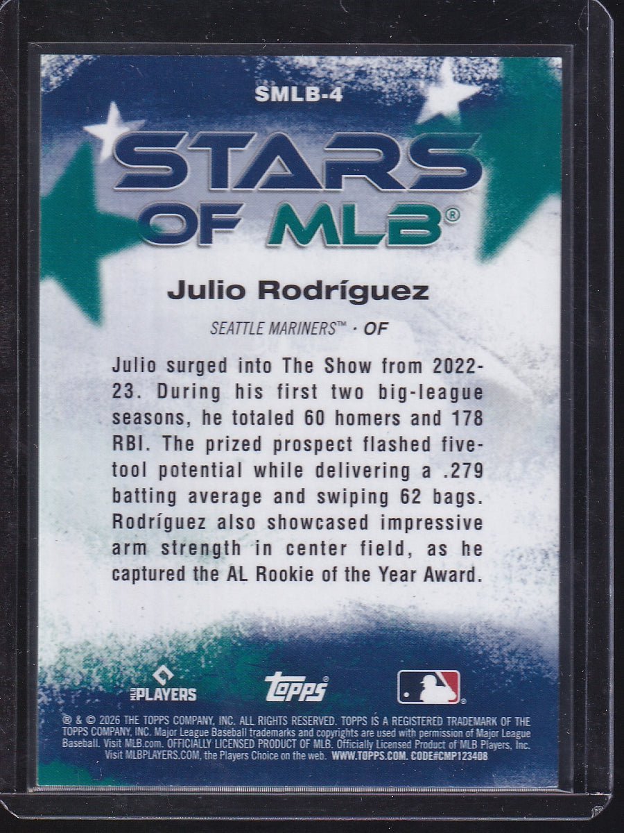 2026 Topps #SMLB-4 Julio Rodríguez Stars of MLB Crackle Foil