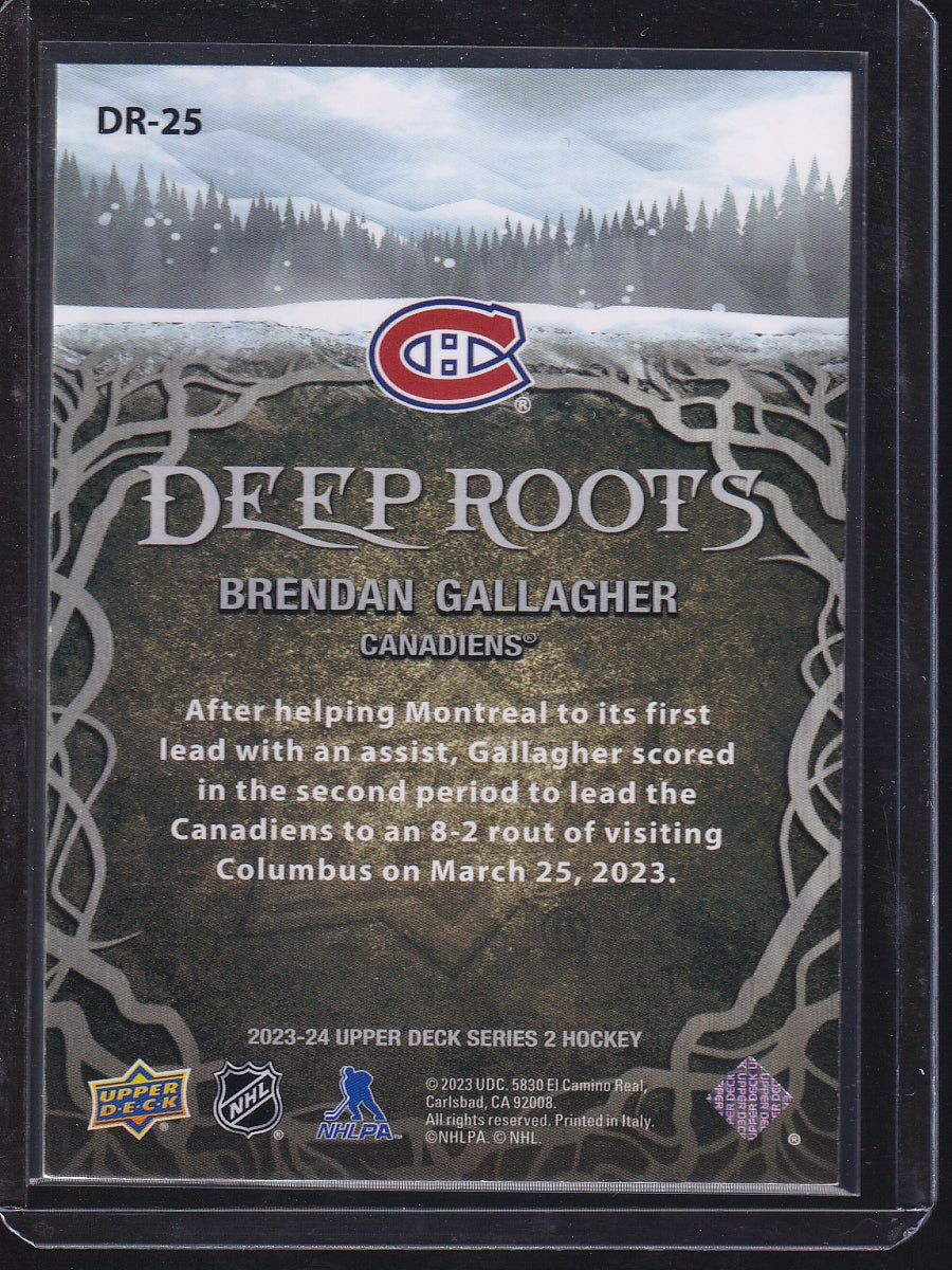 2023-24 Upper Deck #DR-25 Brendan Gallagher Deep Roots