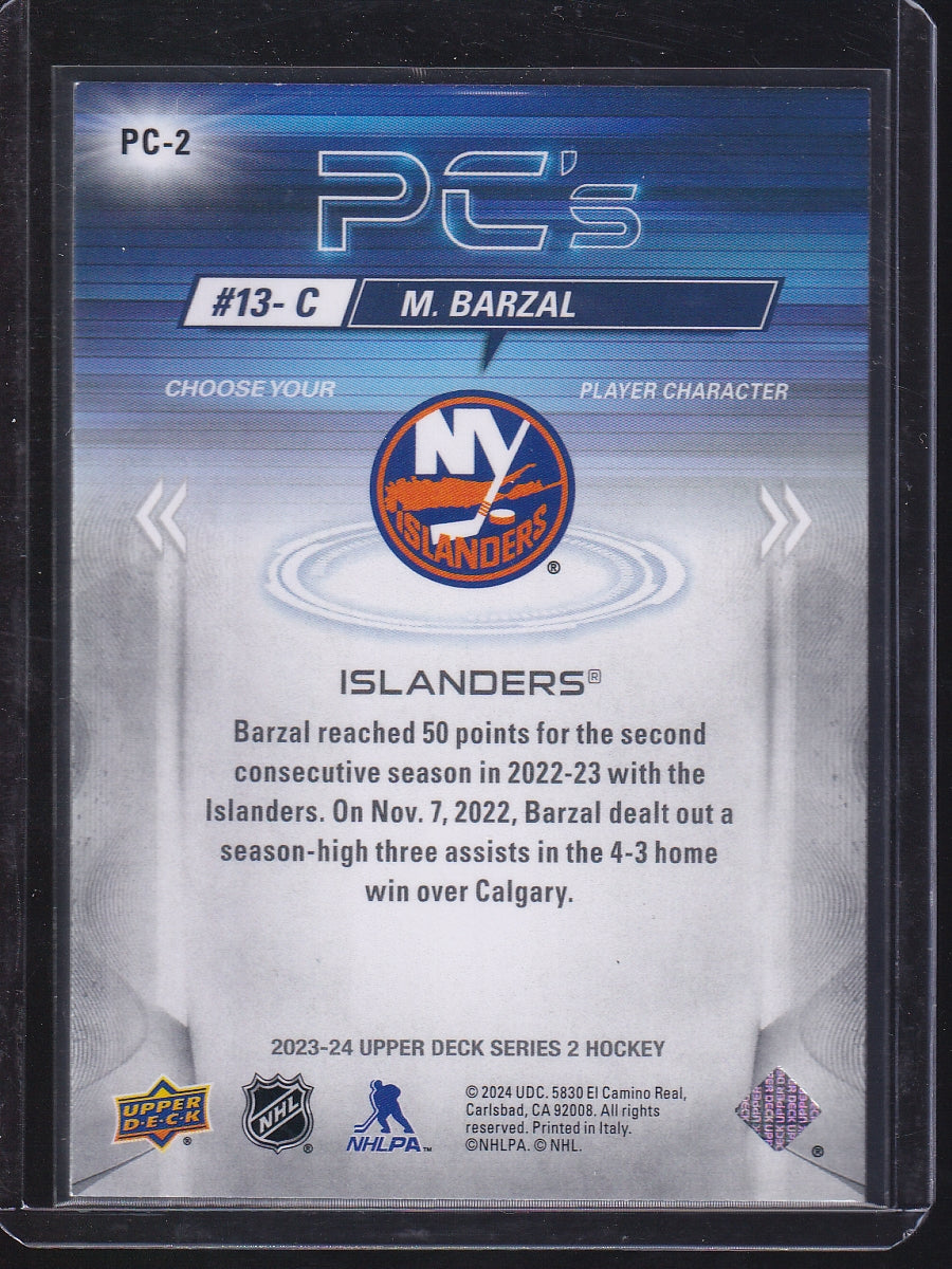 2023-24 Upper Deck #PC-2 Mathew Barzal PC's Sparkle