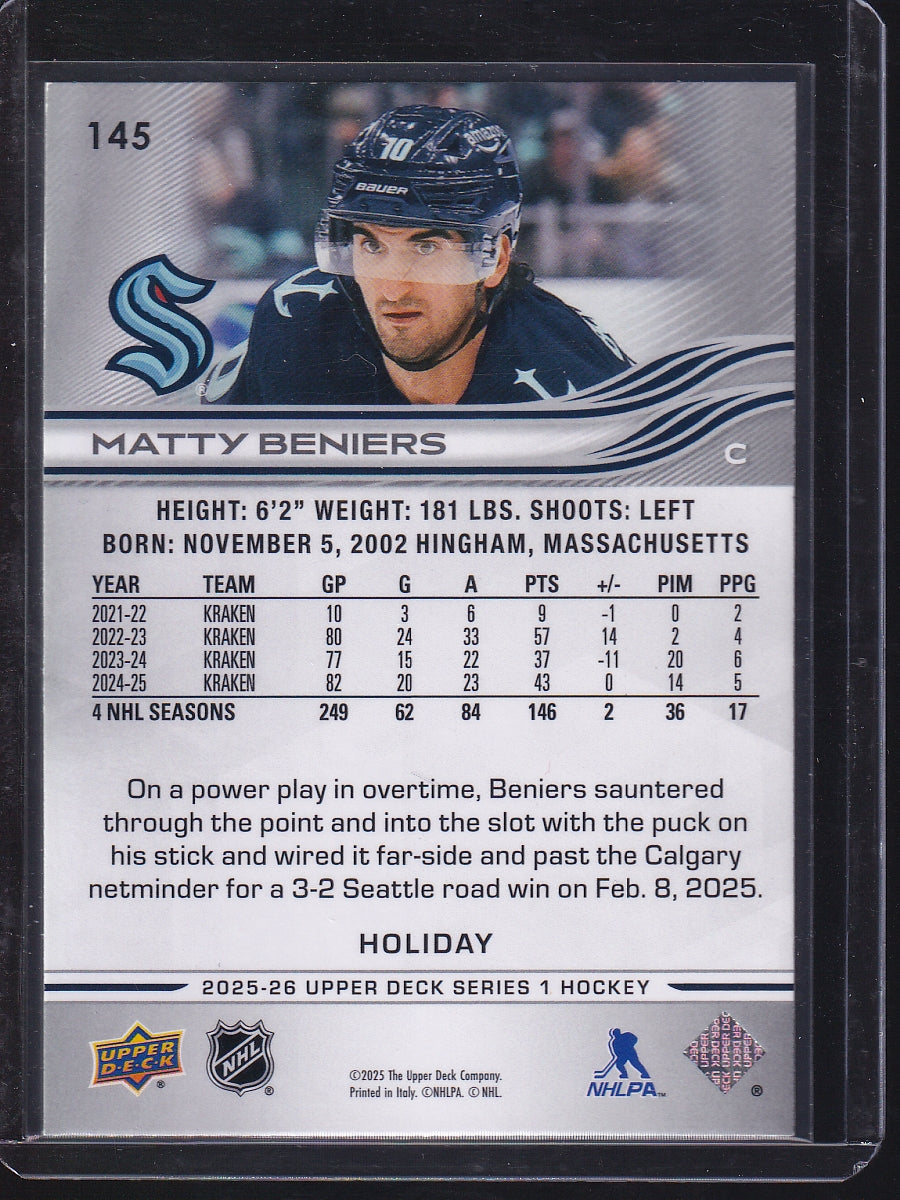 2025-26 Upper Deck #145 Matty Beniers