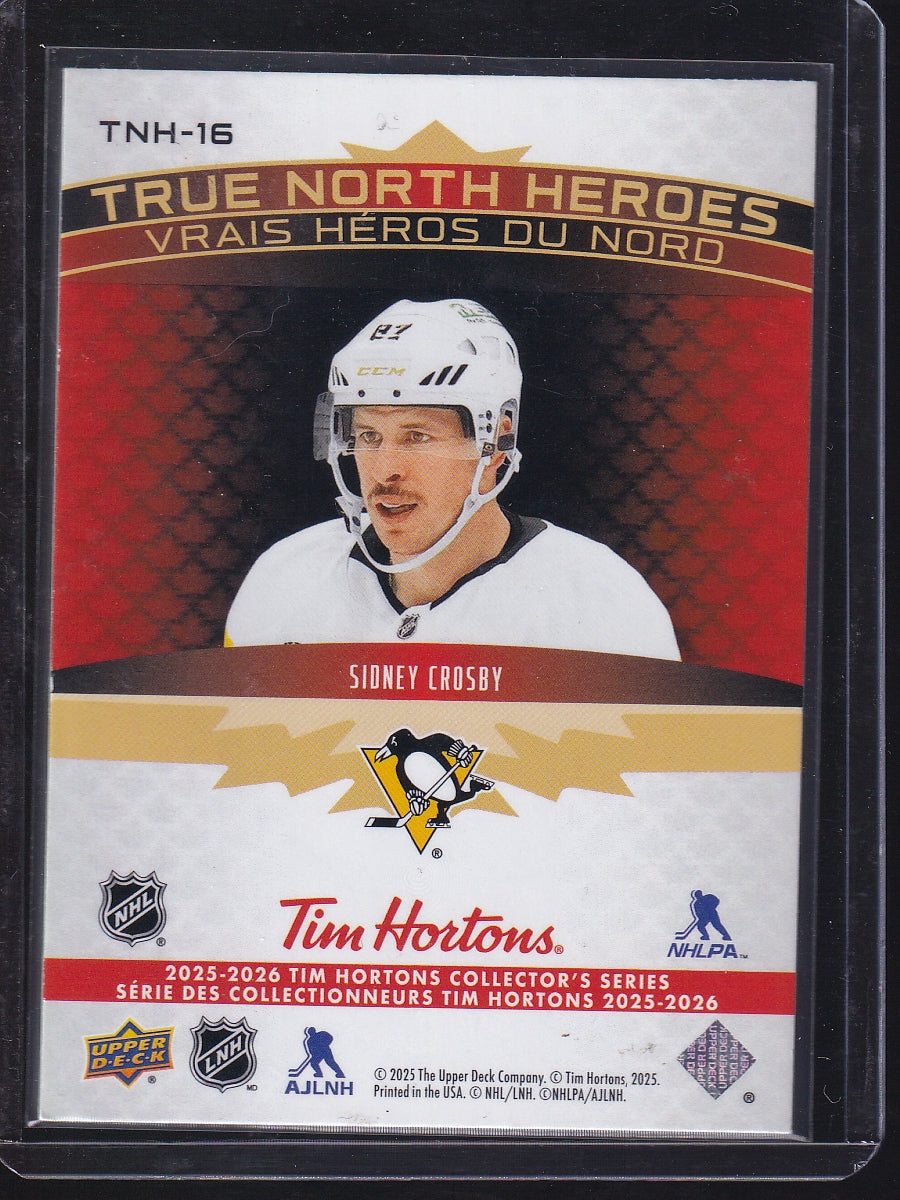 2025-26 Upper Deck Tim Hortons #TNH-16 Sidney Crosby True North Heroes