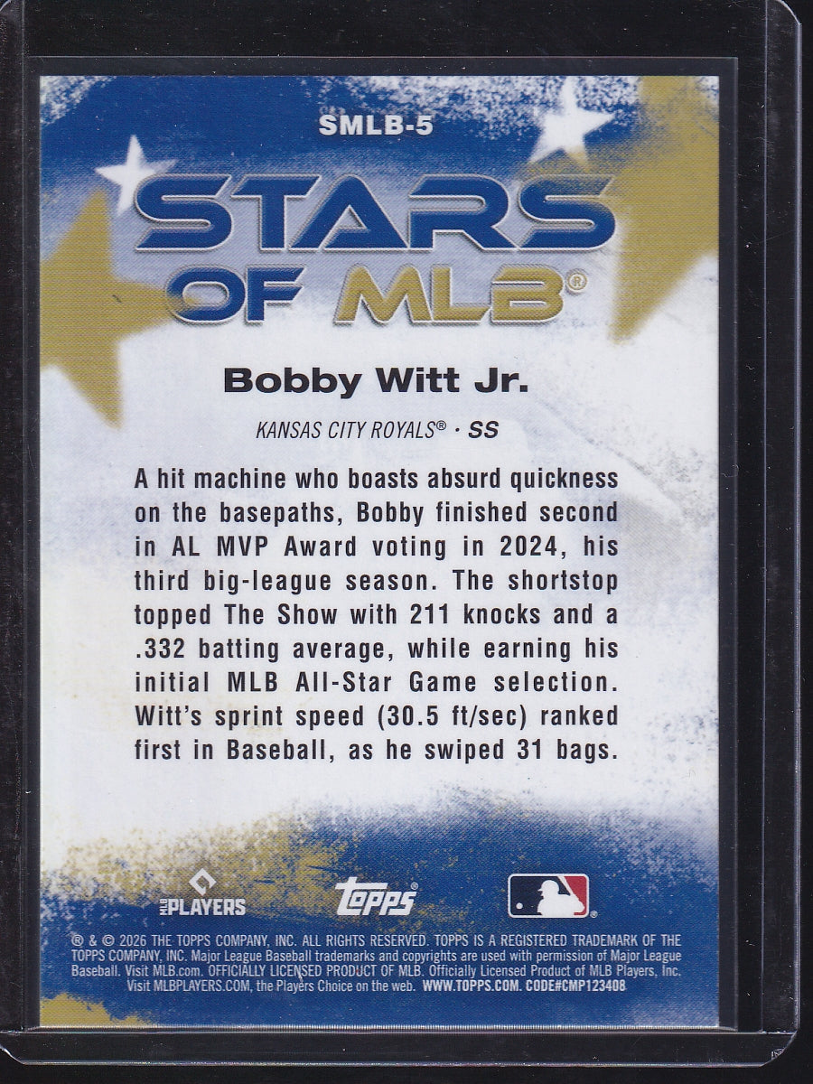 2026 Topps #SMLB-5 Bobby Witt Jr. Stars of MLB