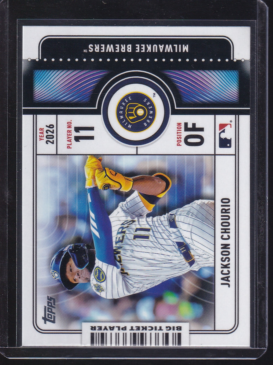 2026 Topps #BTP-12 Jackson Chourio Big Ticket Players