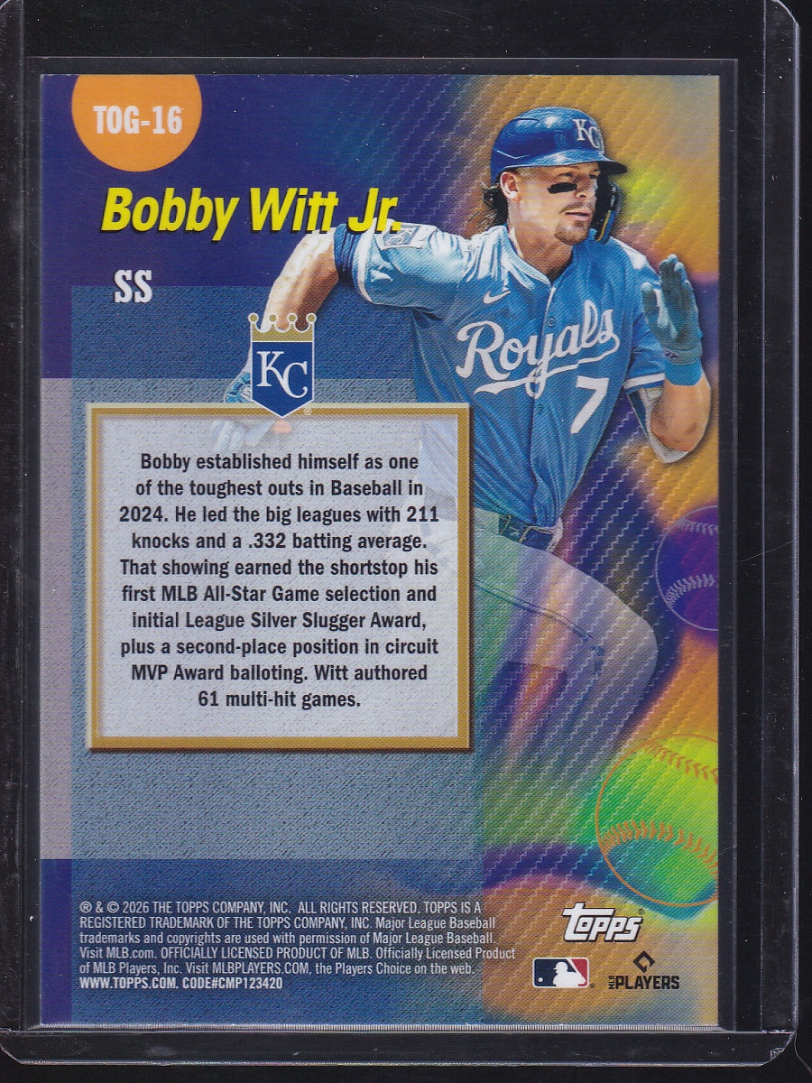 2026 Topps #TOG-16 Bobby Witt Jr. Titans of the Game