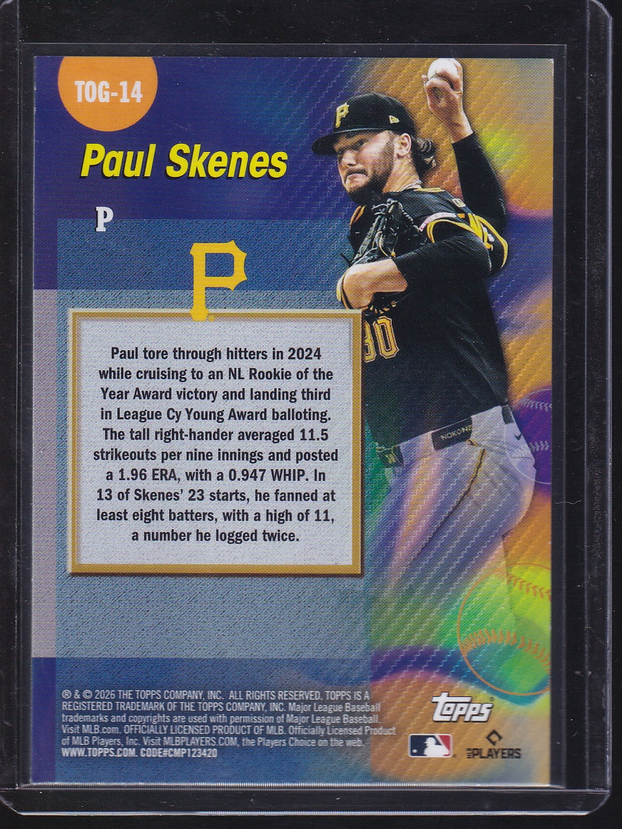 2026 Topps #TOG-14 Paul Skenes Titans of the Game