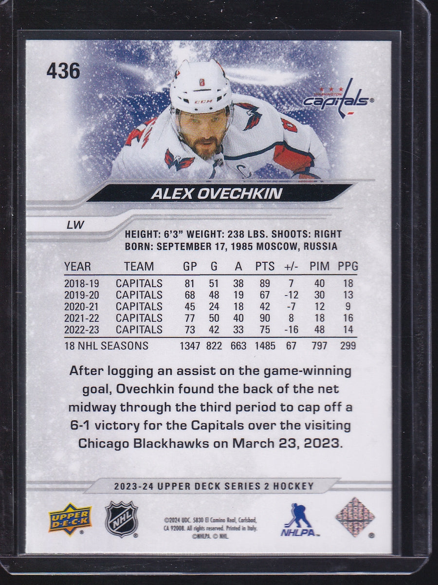 2023-24 Upper Deck #436 Alex Ovechkin