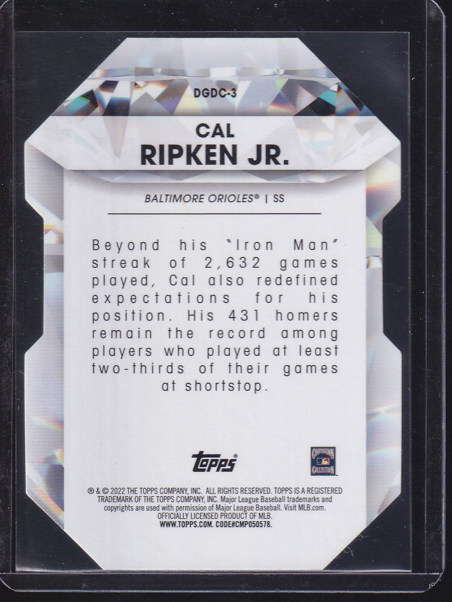 2022 Topps #DGDC-3 Cal Ripken Jr. Diamond Greats Die Cuts