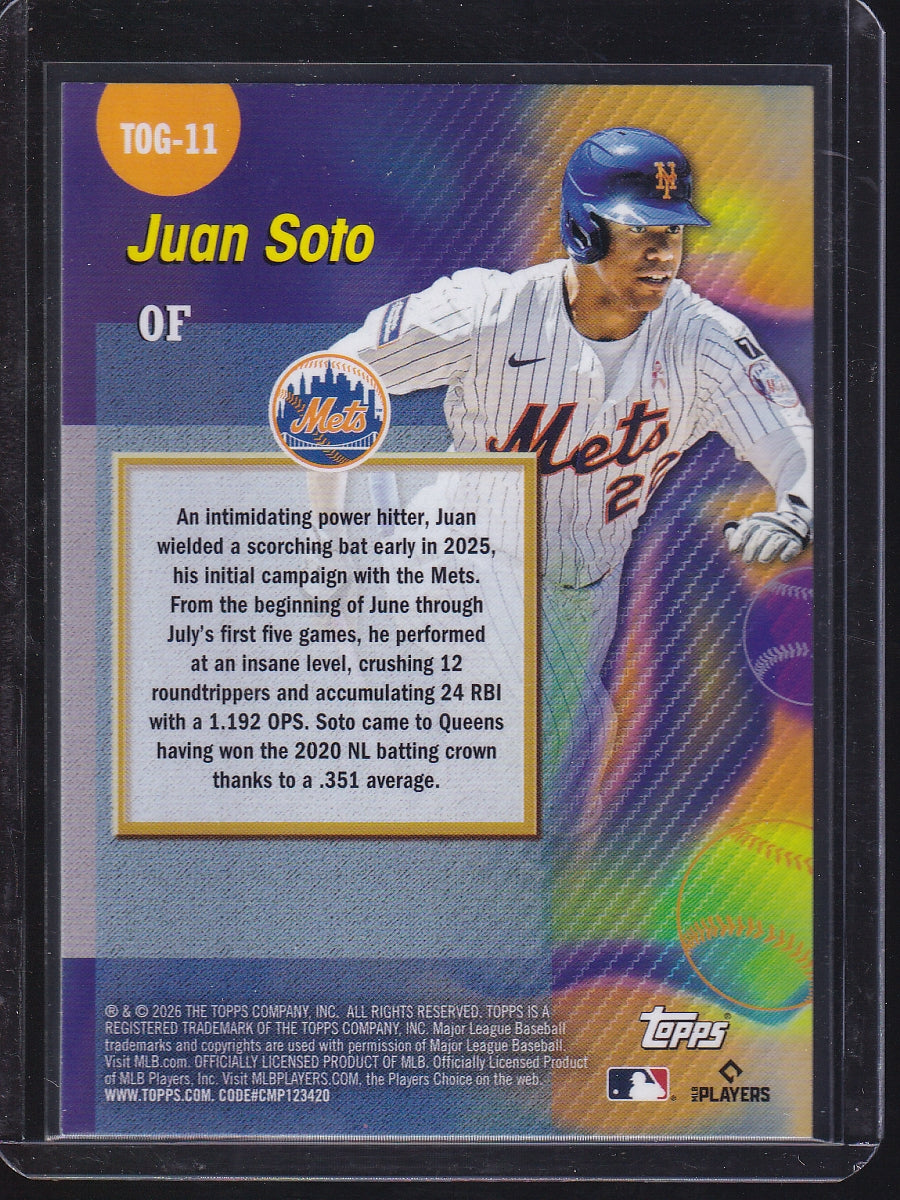 2026 Topps #TOG-11 Juan Soto Titans of the Game