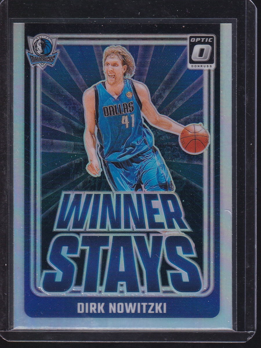 2024-25 Donruss Optic #13 Dirk Nowitzki Winner Stays Holo