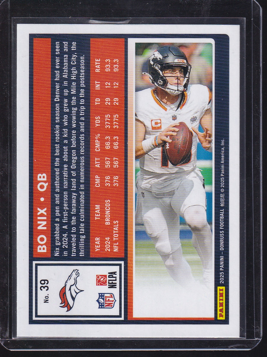 2025 Donruss #39 Bo Nix