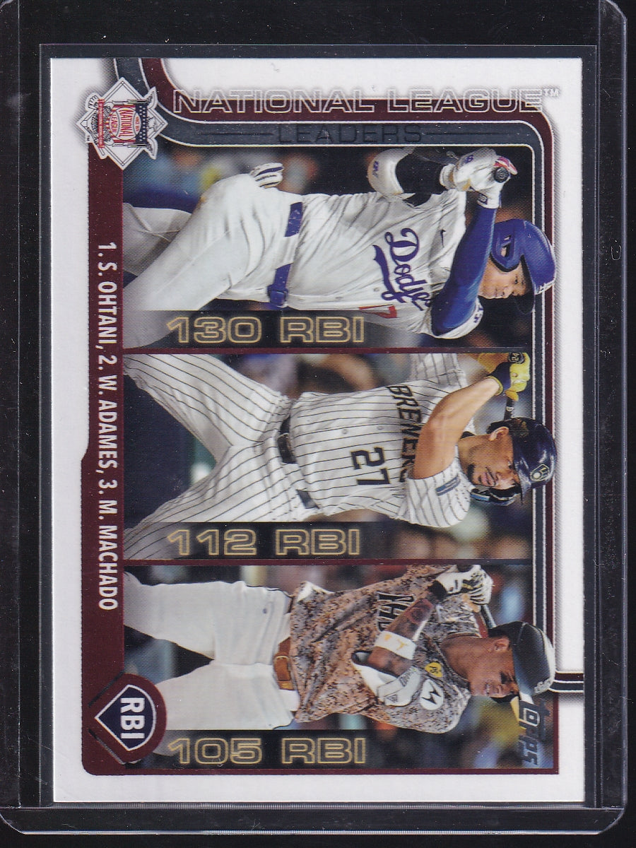 2025 Topps #86 National League Leaders RBI (Ohtani/Adames/Manny Machado)