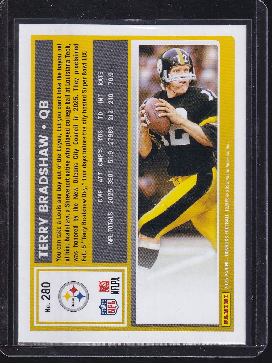 2025 Donruss #280 Terry Bradshaw Press Proofs Blue