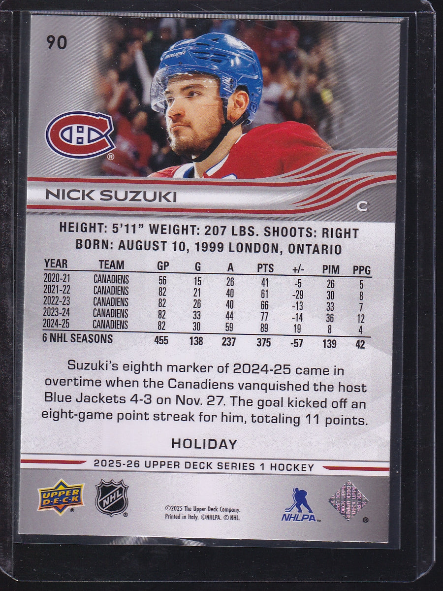 2025-26 Upper Deck #90 Nick Suzuki