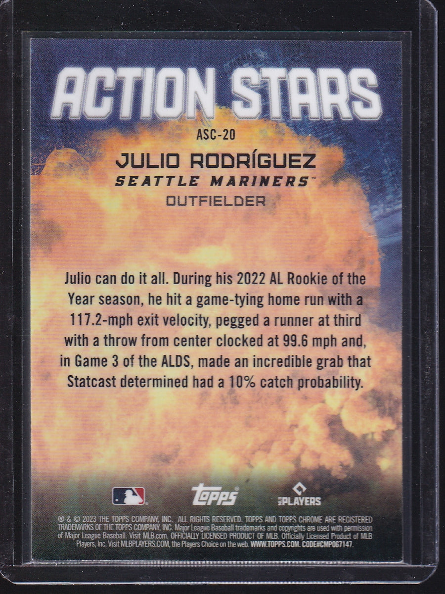 2023 Topps Update #AS-20 Julio Rodríguez Action Stars