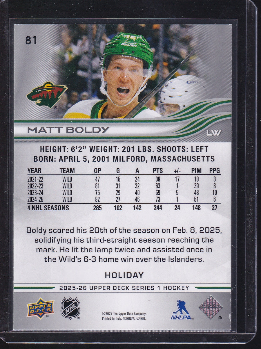 2025-26 Upper Deck #81 Matt Boldy
