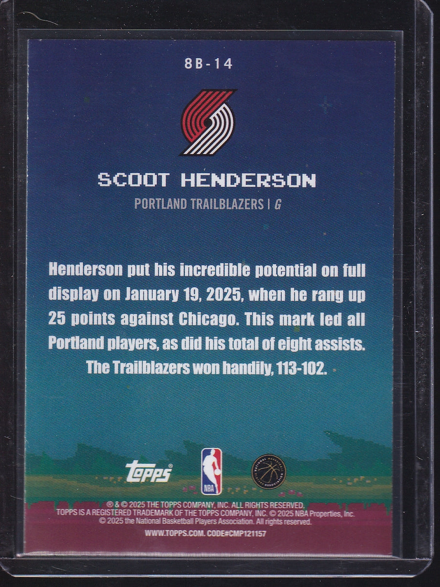 2025-26 Topps #8B-14 Scoot Henderson 8-Bit Ballers