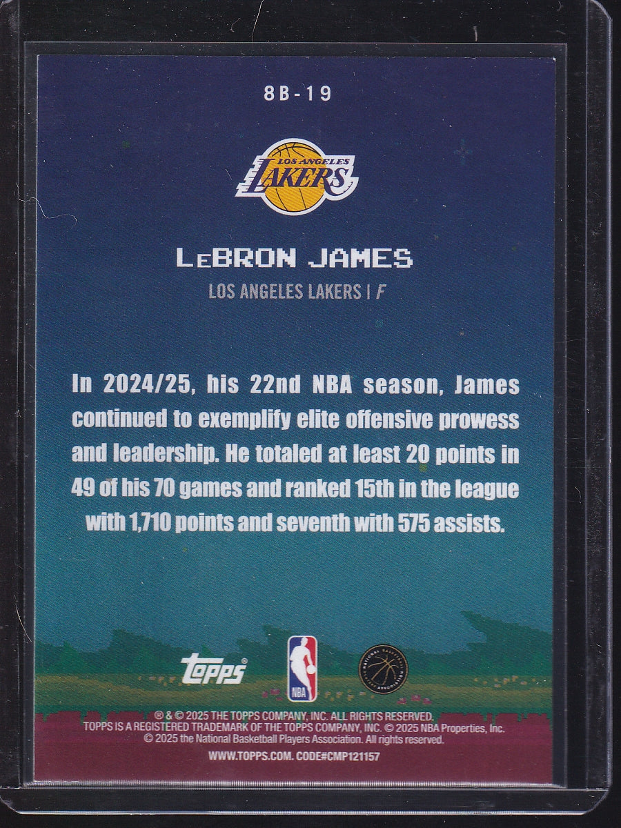 2025-26 Topps #8B-19 LeBron James 8-Bit Ballers
