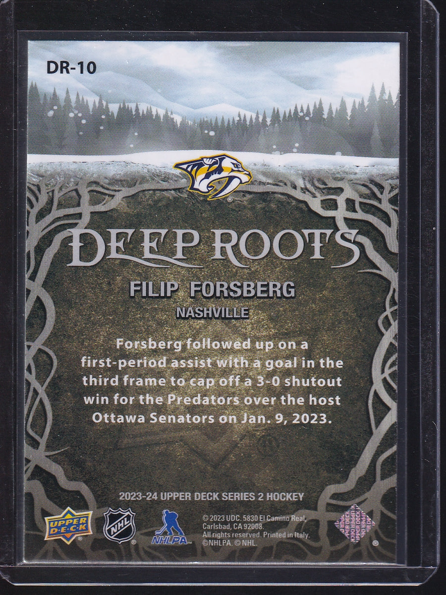 2023-24 Upper Deck #DR-10 Filip Forsberg Deep Roots