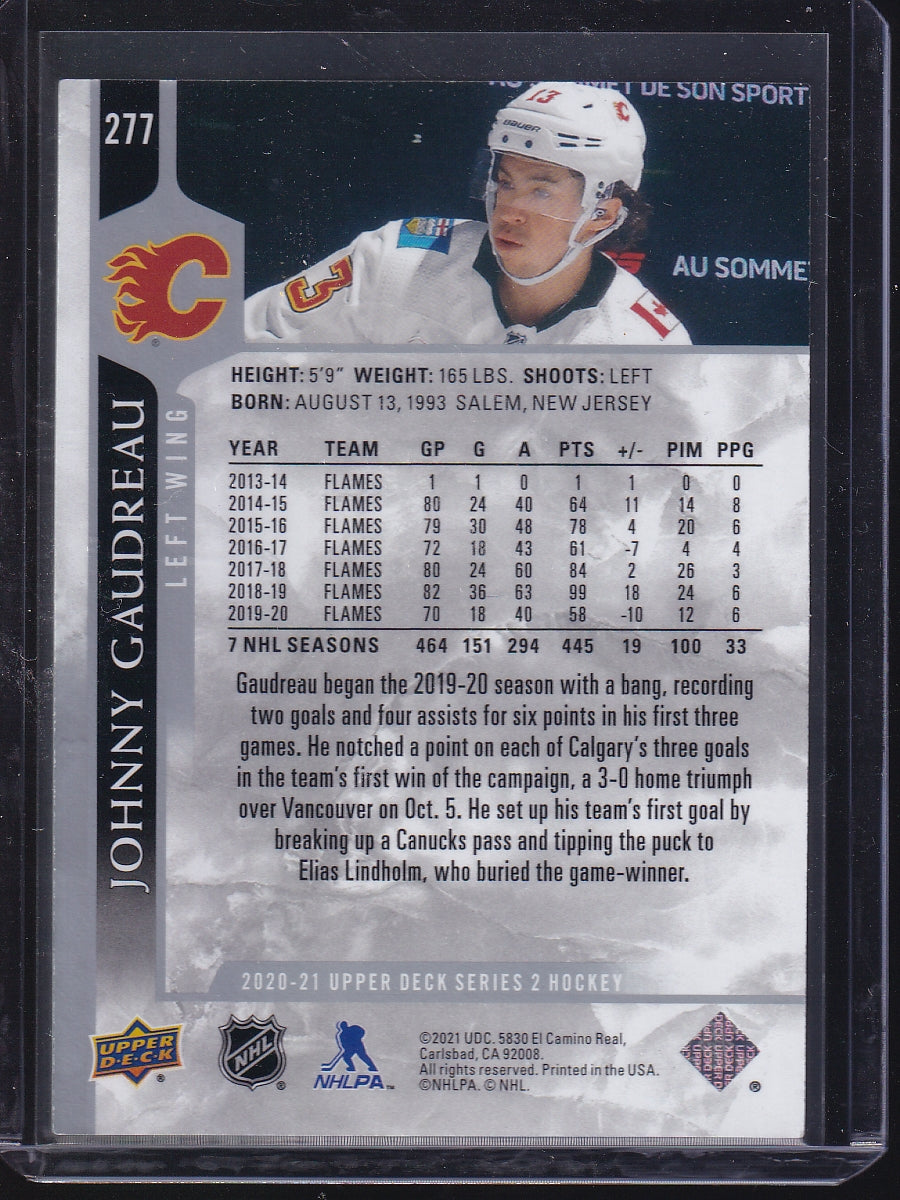 2020-21 Upper Deck #277 Johnny Gaudreau