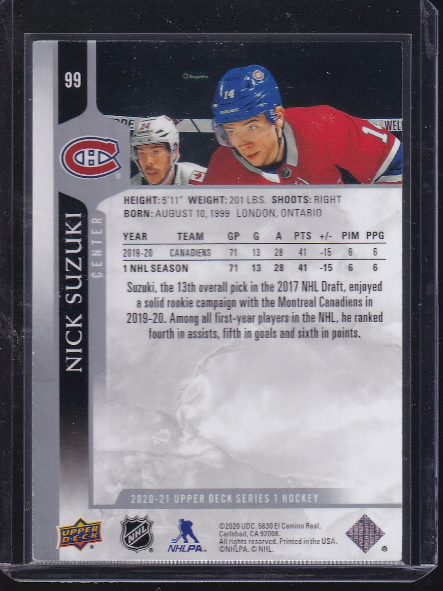2020-21 Upper Deck #99 Nick Suzuki