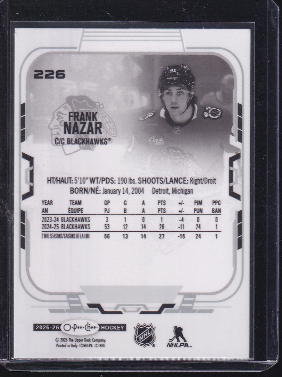 2025-26 O-Pee-Chee #226 Frank Nazar
