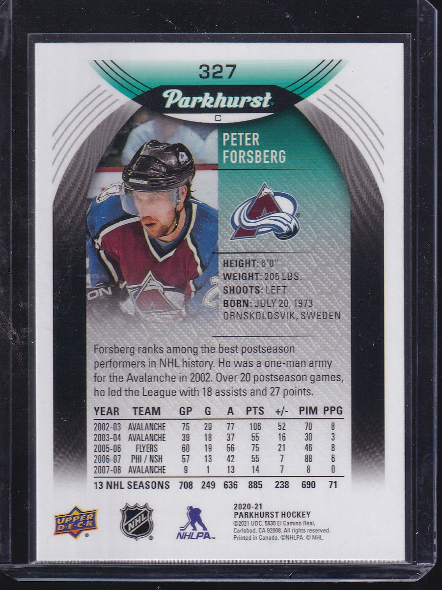 2020-21 Parkhurst #327 Peter Forsberg